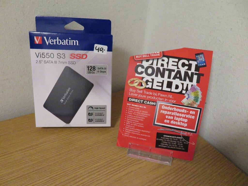 Verbatim Vi550 S3 128GB 2.5" SSD | Pawn Eindhoven, Computers en Software, Harde schijven, Ophalen, Intern, Nieuw, Laptop