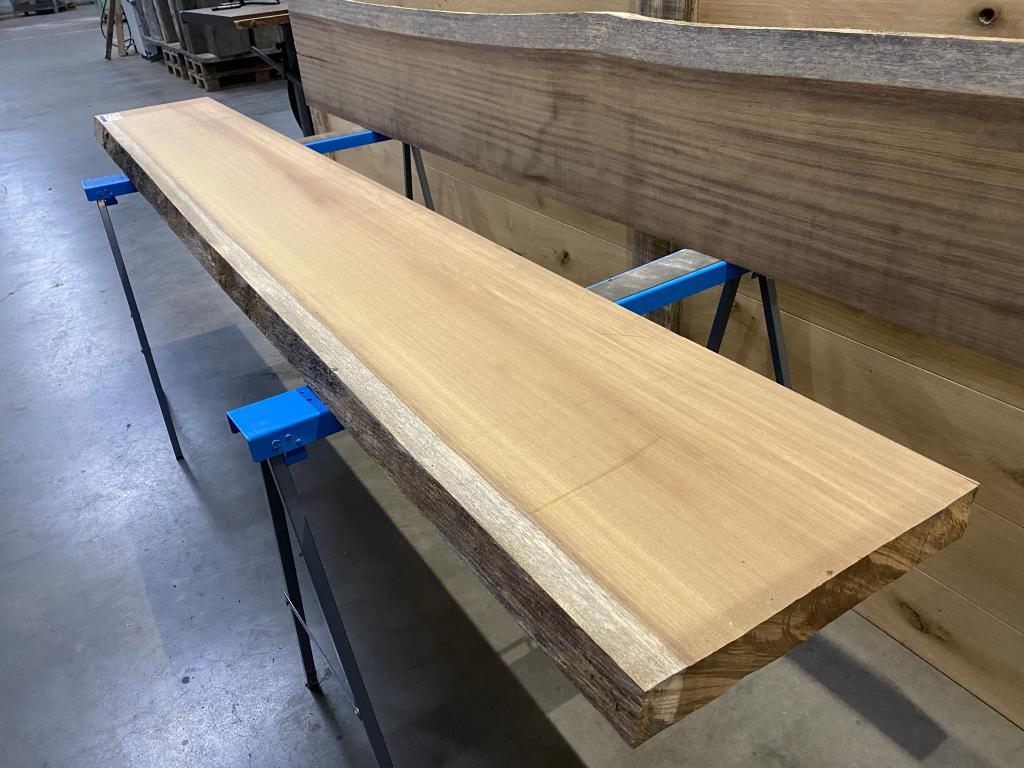 Iroko boomstamblad houten wandplank / badkamerplank, Nieuw, Plank