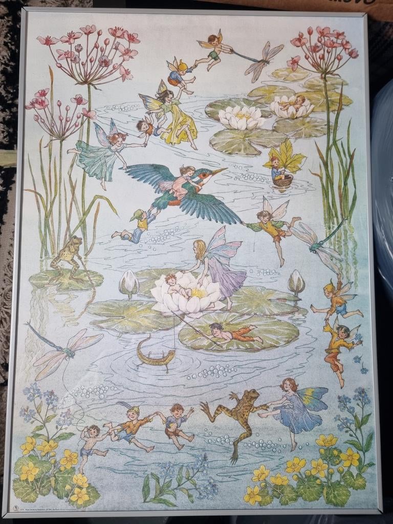 Molly Brett poster Water Feeën in lijst (70x50cm), Ophalen, Met lijst, A1 t/m A3, Overige onderwerpen