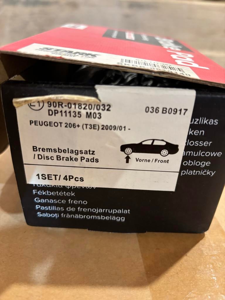 Remschijf Peugeot 206+ (T3E) 2009/01 - Voor, Ophalen, Nieuw, Peugeot