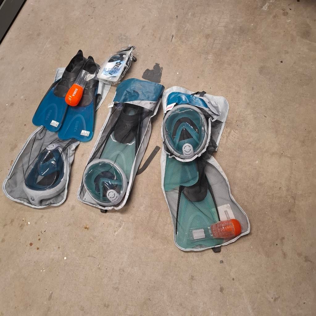 Snorkelsets met vinnen en maskers, Watersport en Boten, Snorkelen, Ophalen of Verzenden, Snorkelset