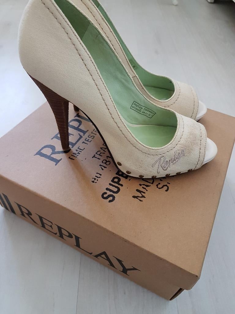 NIEUWE pumps REPLAY maat 37, Pumps, Beige, Ophalen of Verzenden, REPLAY