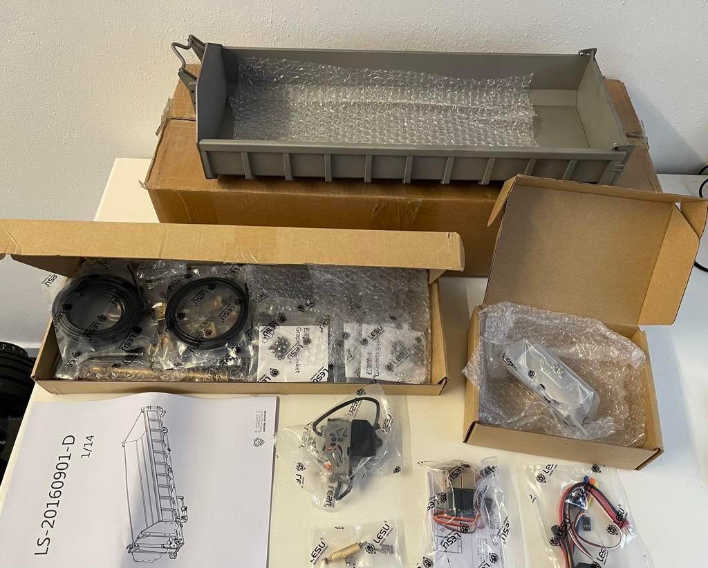 Lesu RC container haakarm afzetsysteem  1/14 Kit, Ophalen of Verzenden, Nieuw, Schaal 1:14, Onderdeel