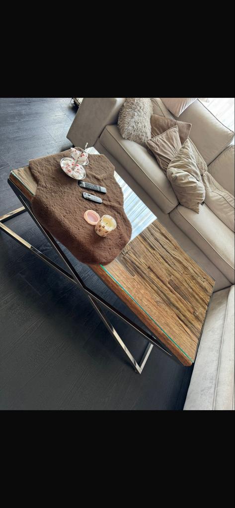 Eric Kuster Salon- en Eettafel Set, Ophalen, Gebruikt, 100 tot 150 cm, Glas