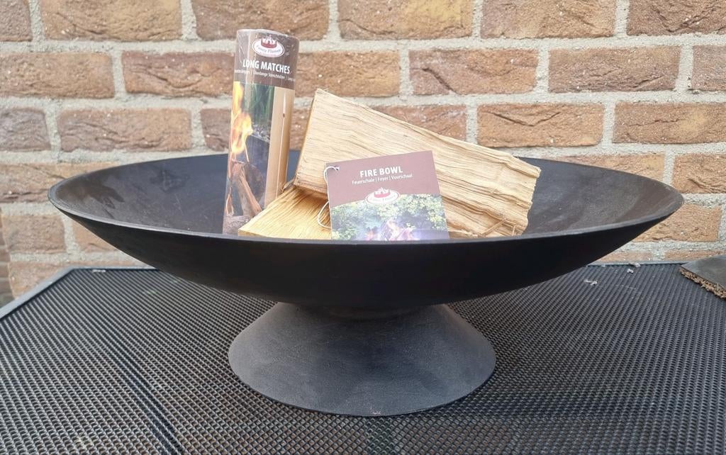 Fancy Flames vuurschaal, zwart gietijzer, 60 cm, Ophalen, Zo goed als nieuw