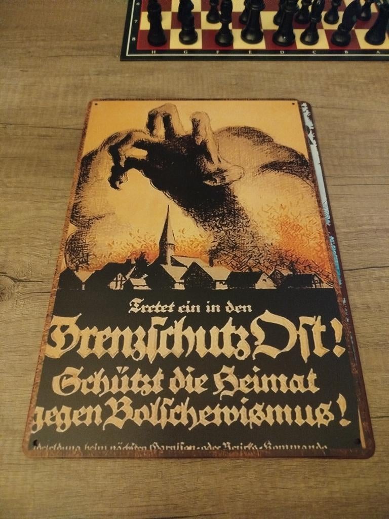 Metalen plaat duits, Verzamelen, Ophalen of Verzenden, Duitsland, Embleem of Badge