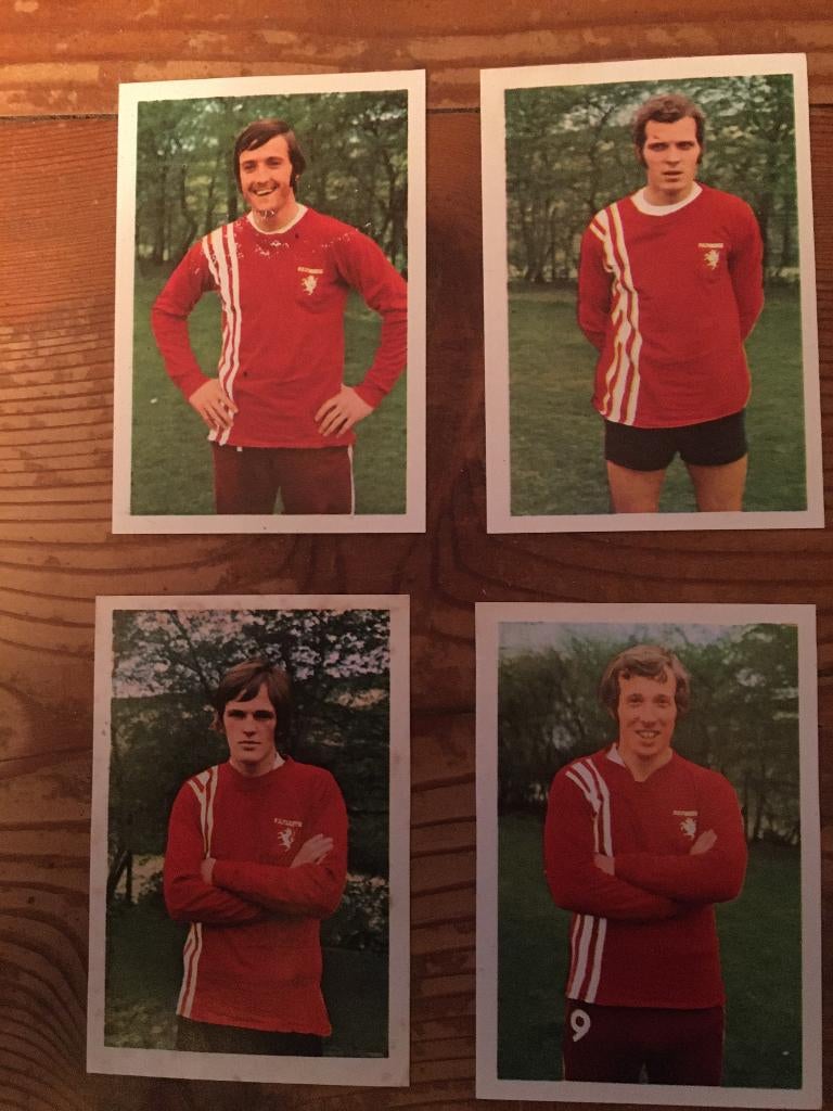 voetbalplaatjes- FC Twente ( 4 stuks ) seizoen 1971-72, Ophalen of Verzenden, Zo goed als nieuw, F.C. Twente, Poster, Plaatje of Sticker