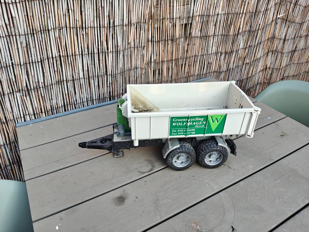Speelgoed aanhanger met container - Groenrecycling, Ophalen of Verzenden, Gebruikt