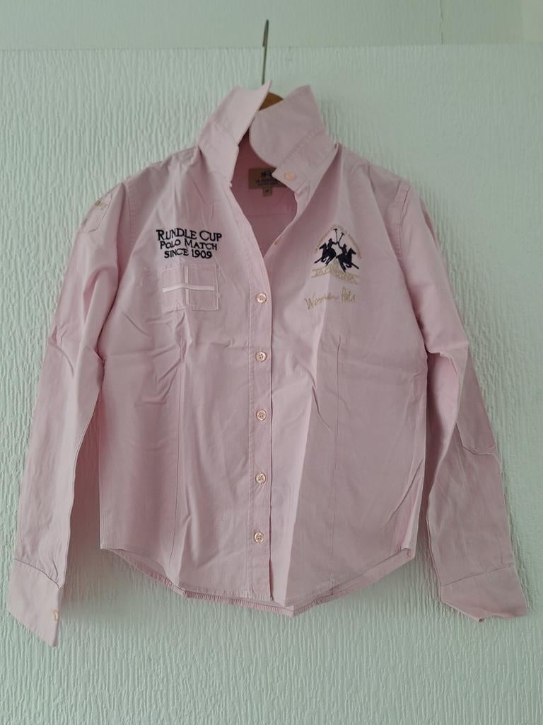 Roze La Martina blouse mt M (valt klein), Maat 38/40 (M), Ophalen of Verzenden, La Martina, Roze