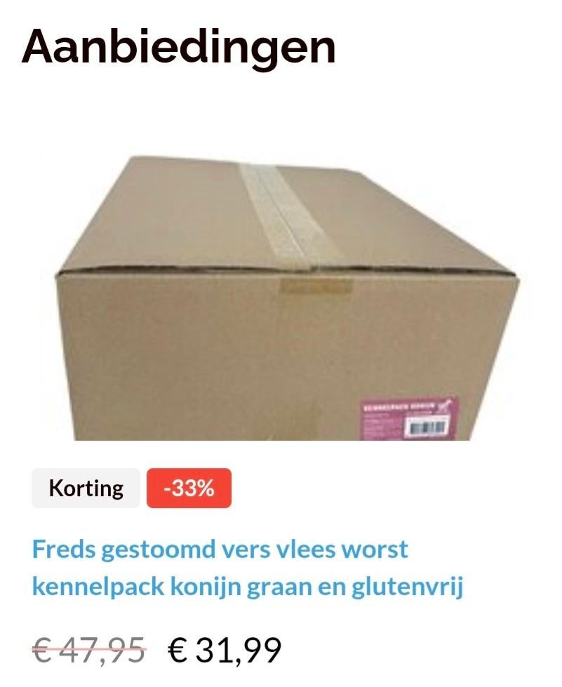 Freds gestoomd vers vlees 10x900 gr, Dieren en Toebehoren, Dierenvoeding, Ophalen of Verzenden, Hond