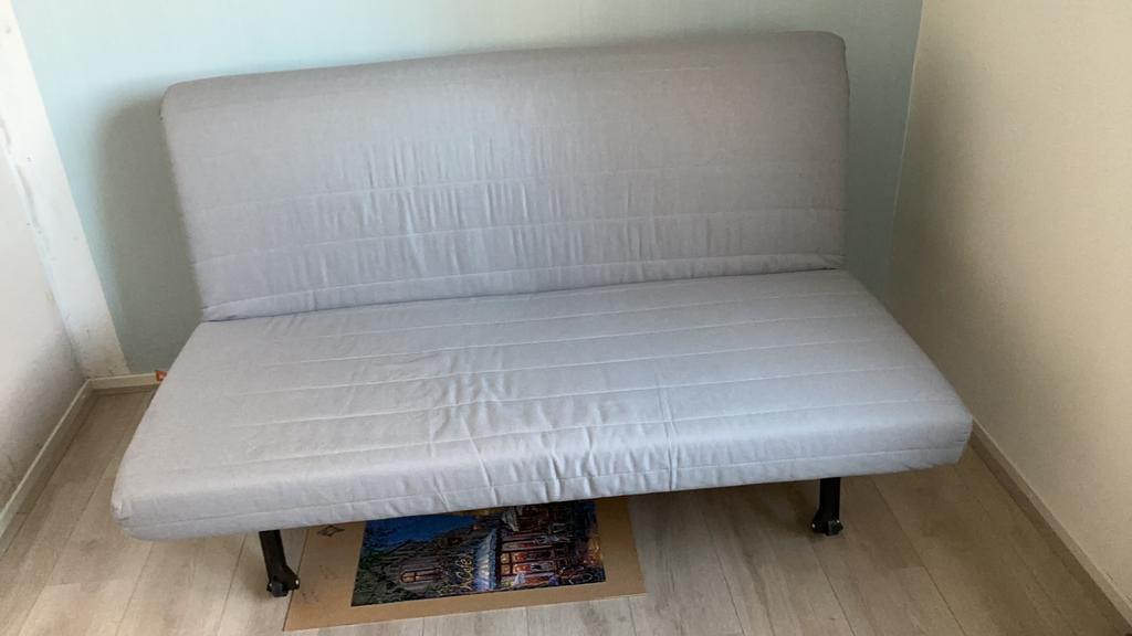 Slaapbankje, Ophalen, Zo goed als nieuw, Tweepersoons, 140 cm