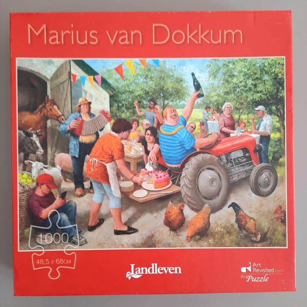 Marius van Dokkum Puzzel 1000 stukjes - Tuinfeest, Hobby en Vrije tijd, Ophalen of Verzenden, 500 t/m 1500 stukjes, Nieuw, Legpuzzel