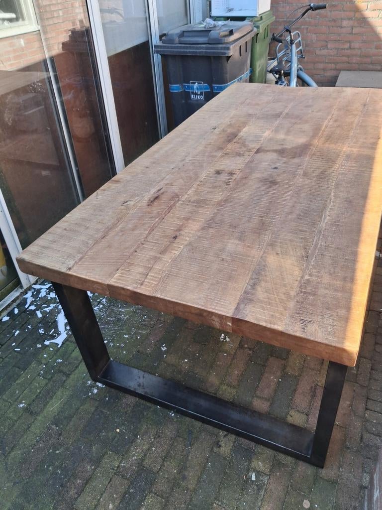 Zeer mooie mangohour eettafel, Huis en Inrichting, Tafels | Eettafels, Ophalen, 200 cm of meer, 50 tot 100 cm, Zo goed als nieuw