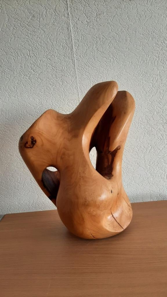 Uniek sculptuur van kersenhout, Ophalen