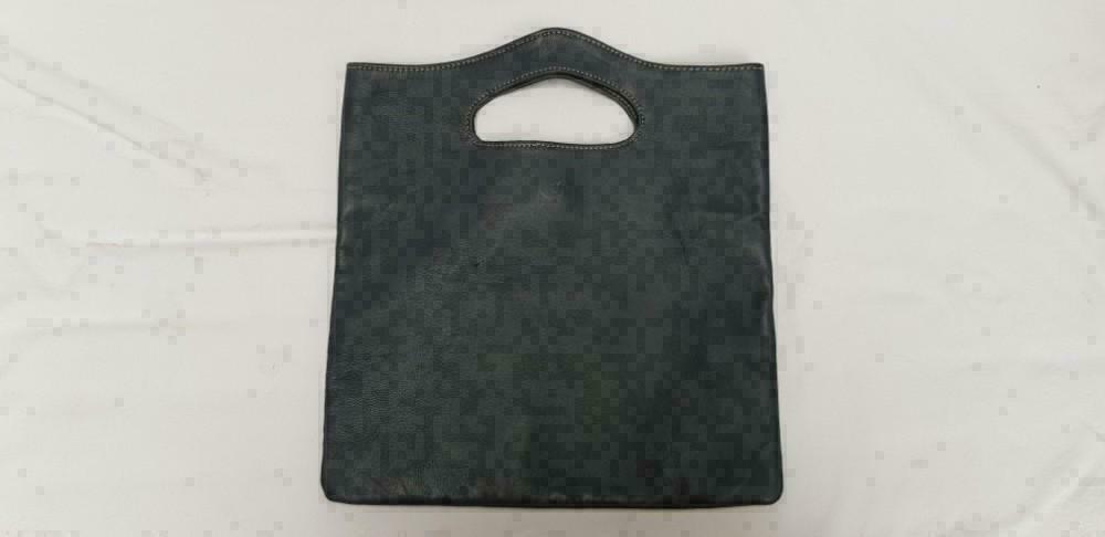 F293 MUZO handtas / mini shopper blauwgrijs kunstleder, Ophalen of Verzenden, -, -, -