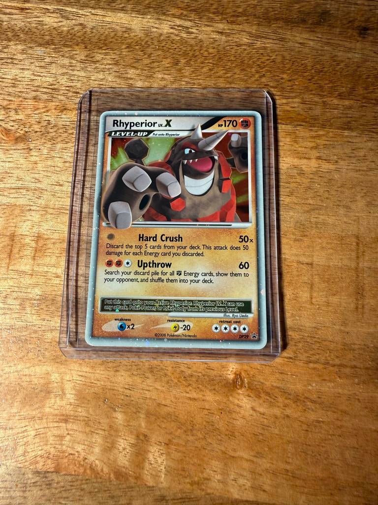 Rhyperior LV.X Pokémon Kaart - Zeldzaam, Ophalen of Verzenden, Zo goed als nieuw, Losse kaart, Foil