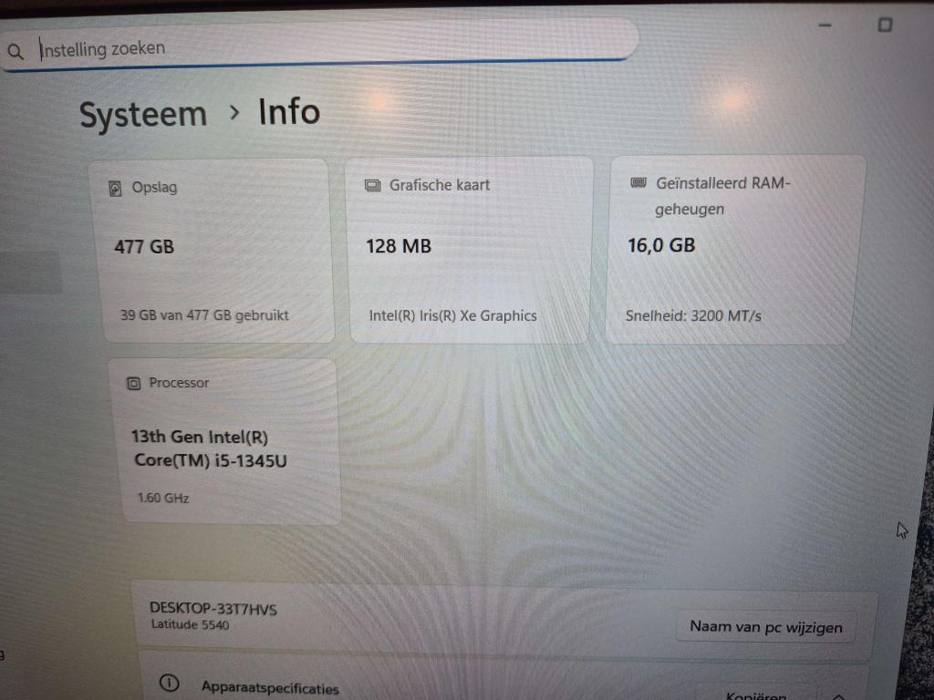 Dell Latitude 5540 | i5 1345U, 8GB DDR4, 256GB NVME, 15" FHD, Niet ingevuld, 256GB, 8 GB, Niet ingevuld