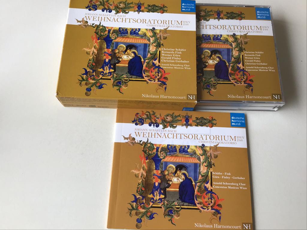Bach Weihnachtsoratorium Harnoncourt 2 CD BOX, Ophalen of Verzenden, Barok, Zo goed als nieuw