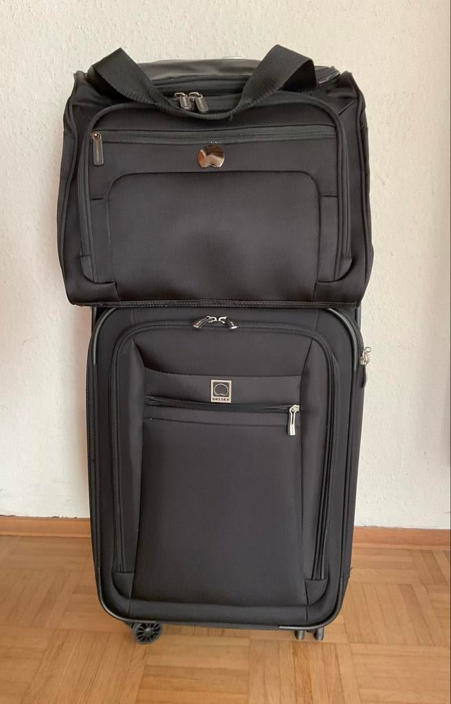 Delsey reiskoffer en reistas, 40 tot 60 cm, Gebruikt, 20 tot 30 cm, Zwart