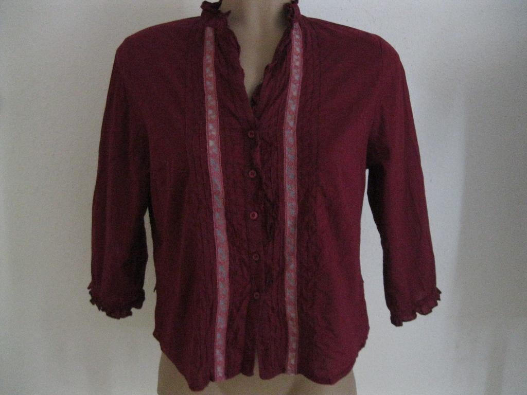 maat M (XL), 1 dames blouse, bordeaux, 56 cm., Maat 38/40 (M), Yes or No, Ophalen of Verzenden, Gedragen