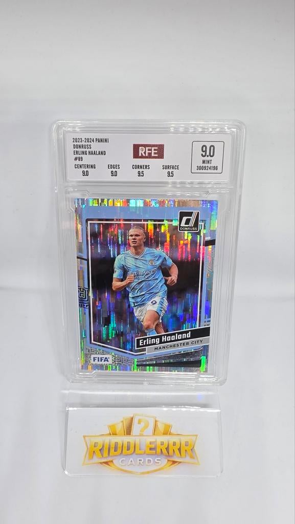 Erling Haaland 2023-2024 Panini Donruss RFE 9.0 MINT Man Cit, Ophalen of Verzenden, Nieuw, Buitenlandse clubs, Poster, Plaatje of Sticker