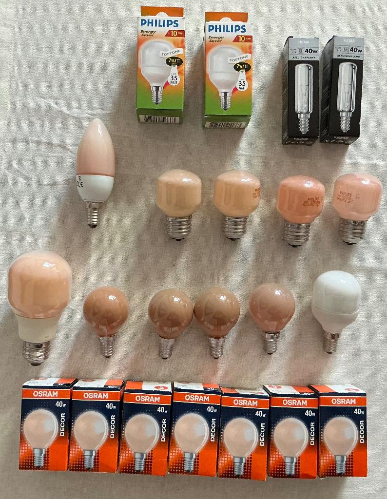22 lampen diverse uitvoeringen en fittingen, Ophalen of Verzenden, Nieuw, Overige fittingen, Overige typen