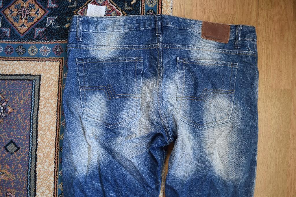 Smog Denim Jeans New York Heren Spijkerbroek Besneeuwd 36/36, Kleding | Heren, W36 - W38 (confectie 52/54), Blauw, Nieuw, Smog