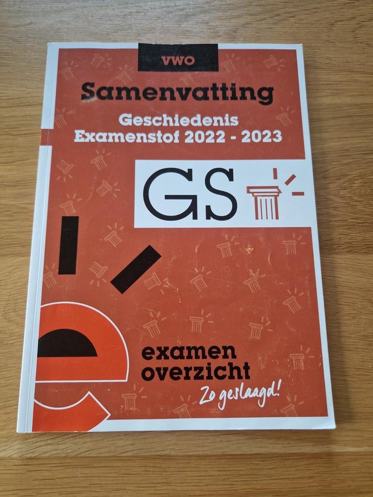 ExamenOverzicht - Samenvatting Examenstof Geschiedenis VWO, Boeken, Ophalen, Nederlands, Overige niveaus, ExamenOverzicht