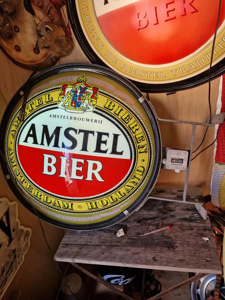 Amstel Bier gevellamp ,oude originele logo !!!, Ophalen of Verzenden, Amstel
