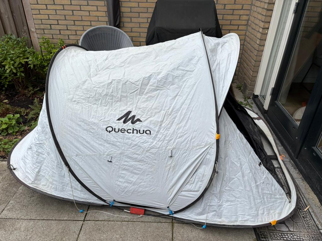 Quechua 2 Seconds 2 Tent – Fresh & Black, Ophalen, Gebruikt, Tot en met 2