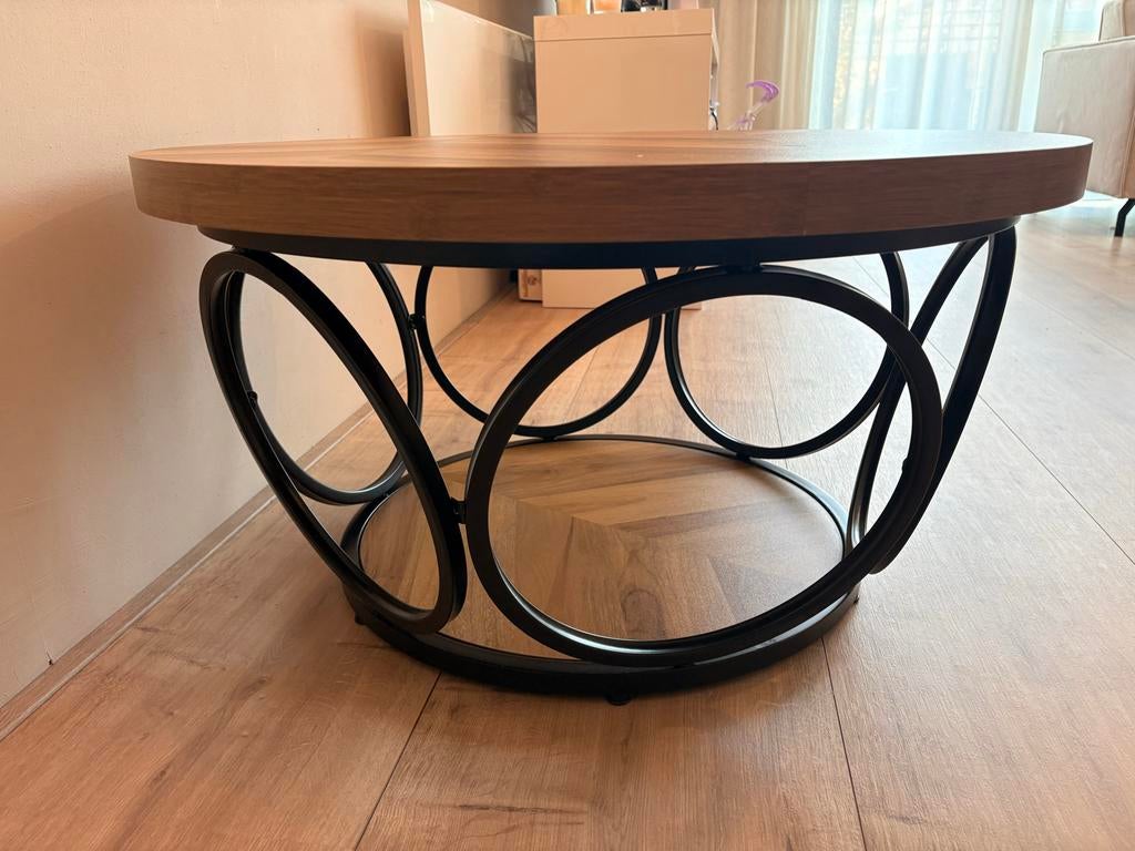 Gloednieuwe salon tafel met extra schroeven en handleiding, Ophalen, 100 tot 150 cm, Rond, Nieuw
