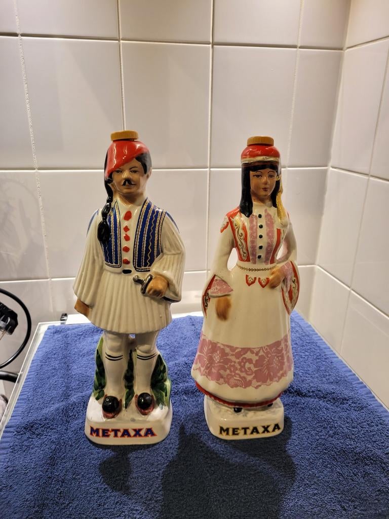 Griekse Metaxa hand geschilderd, Verzamelen, Beelden en Beeldjes, Ophalen