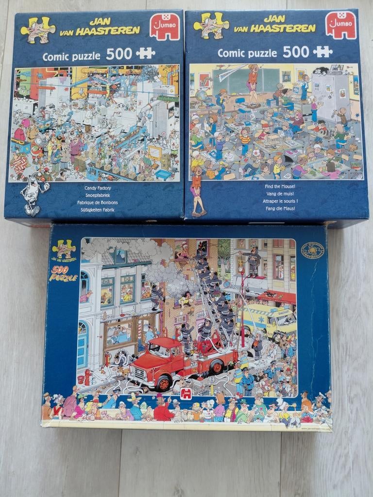 2x Jan van haasteren 500 stukjes, Ophalen of Verzenden, 500 t/m 1500 stukjes, Zo goed als nieuw