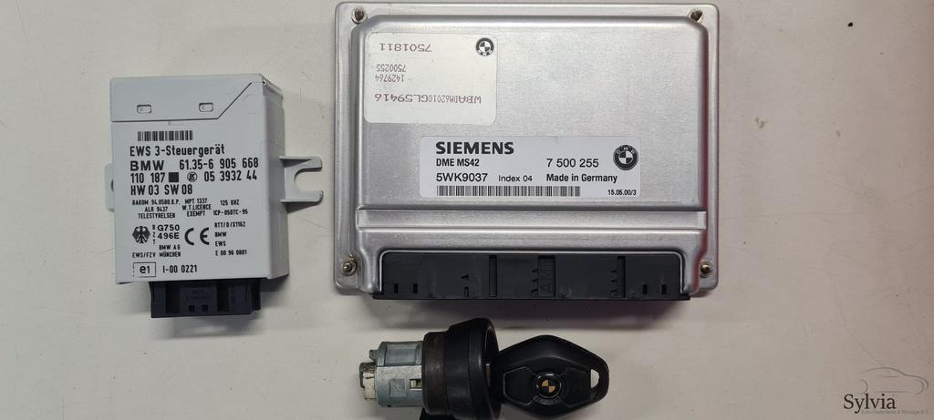 Startset Contactslot + ECU EWS BMW 5 serie E39 M52  7500255, Auto-onderdelen, Gebruikt, -, -, Ophalen of Verzenden