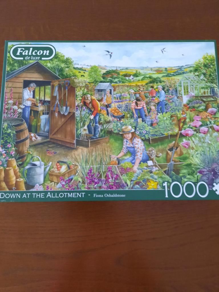 Falcon puzzel 1000 stukjes volkstuintjes, Hobby en Vrije tijd, Ophalen, 500 t/m 1500 stukjes, Zo goed als nieuw