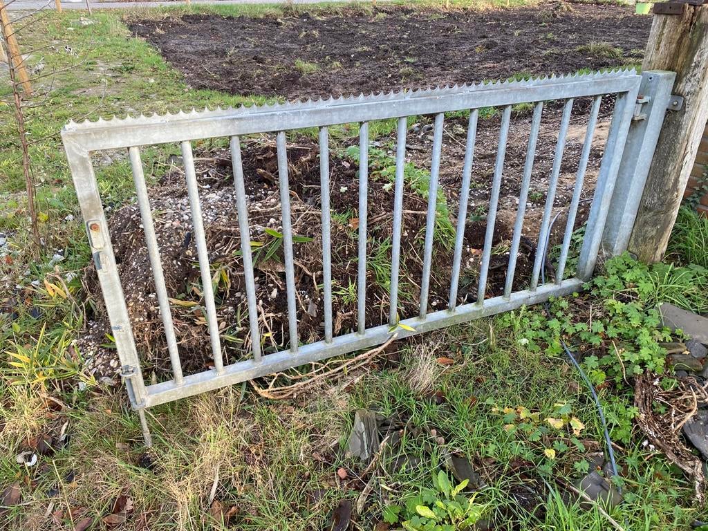 Gegalvaniseerde stalen tuinhek, Ophalen, Met poort, Gebruikt, Tuinhek