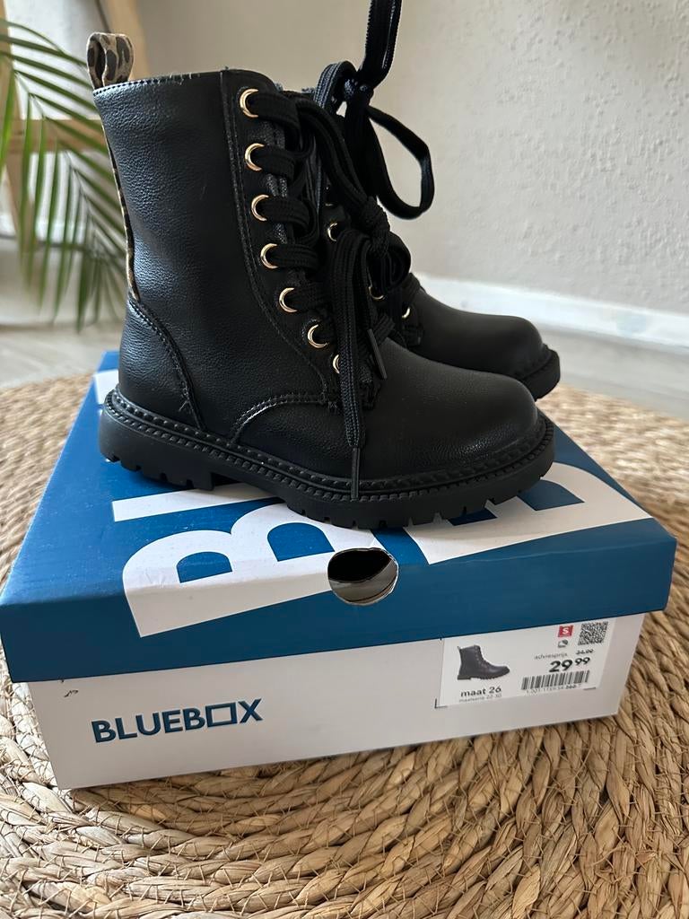 Zwarte laarsjes met panterprint van scapino maat 26, Ophalen of Verzenden, Zo goed als nieuw, Meisje, Laarzen