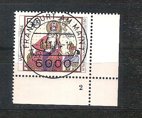 Berlijn 729 hoekzegel, Ophalen of Verzenden, BRD, Gestempeld