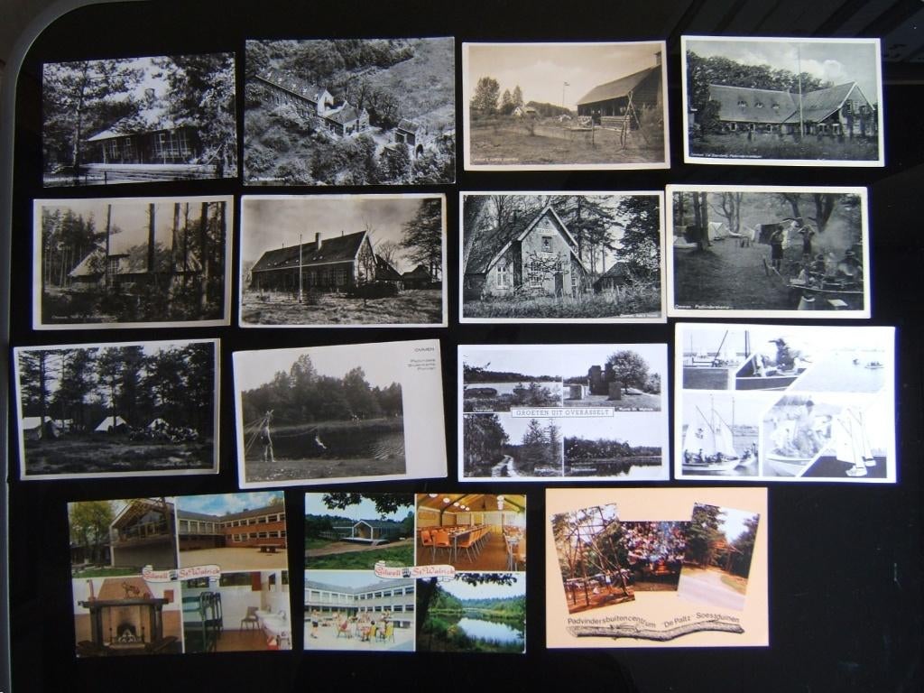 15 scouting padvinders ansichtkaarten Ommen Gilwell St Walri, Verzamelen, Scouting, Gebruikt, Overige typen, Verzenden