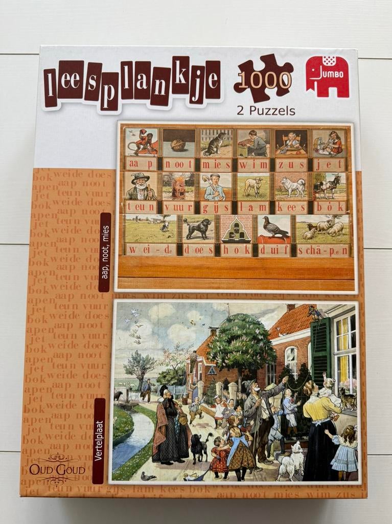 Jumbo puzzel Leesplankje, Ophalen, 500 t/m 1500 stukjes, Zo goed als nieuw, Legpuzzel