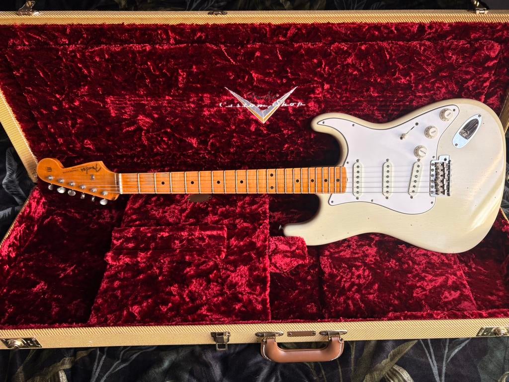 Fender custom shop stratocaster 1956, Ophalen, Zo goed als nieuw, Solid body, Fender