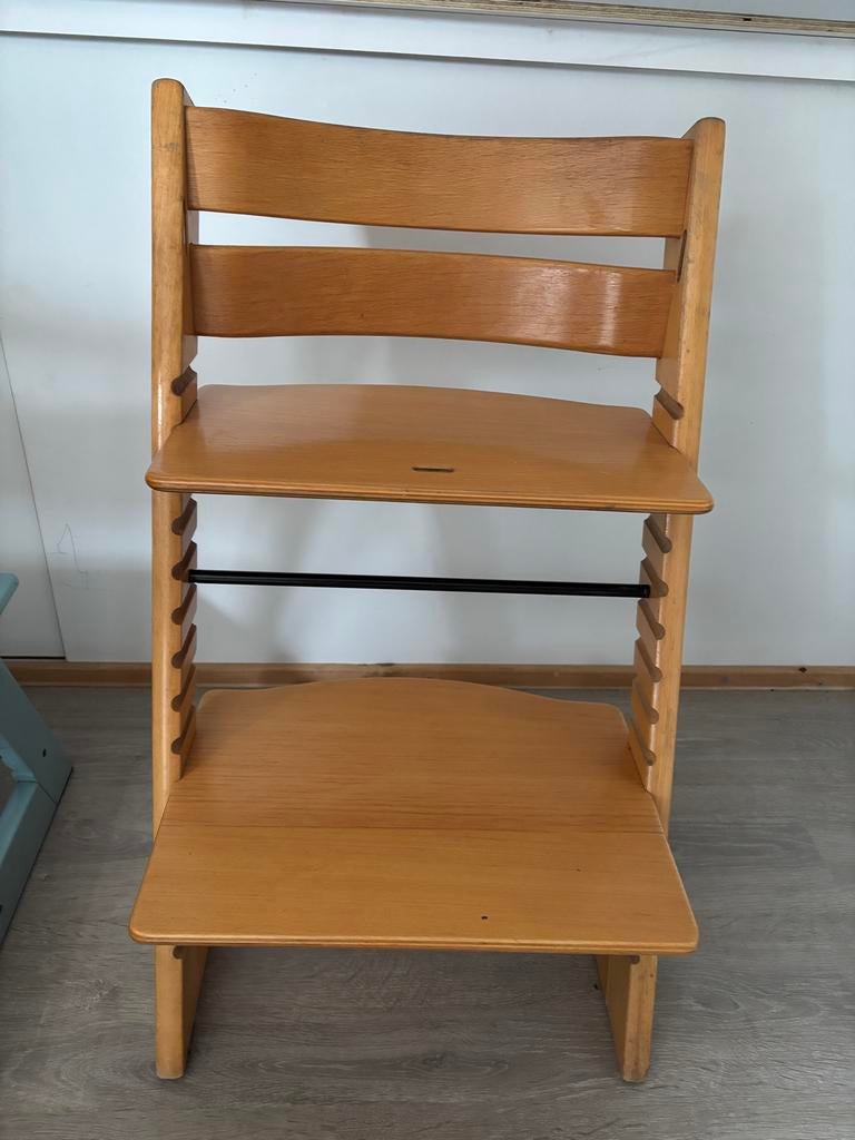 Stokke Tripp Trapp kinderstoel retro jaren 90, Kinderen en Baby's, Kinderstoelen, Ophalen, Gebruikt, Meegroeistoel, Aanschuifbaar
