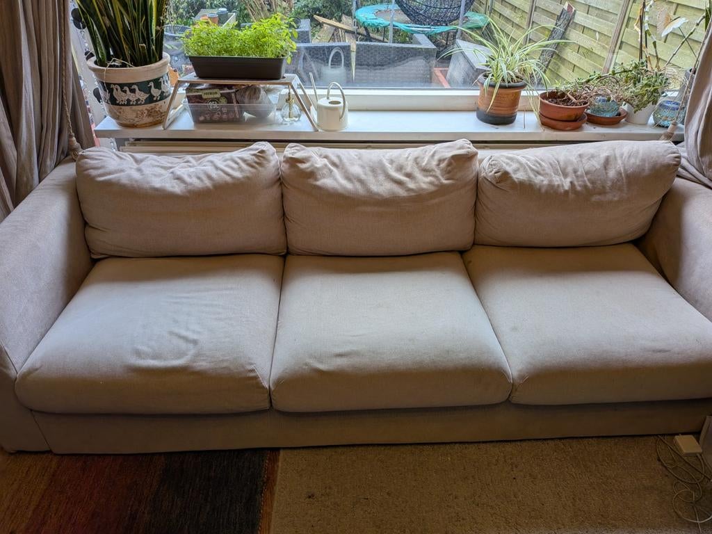 3 zits bank Vimle Ikea, zandkleur beige, Ophalen, Gebruikt, Driepersoons, 75 tot 100 cm