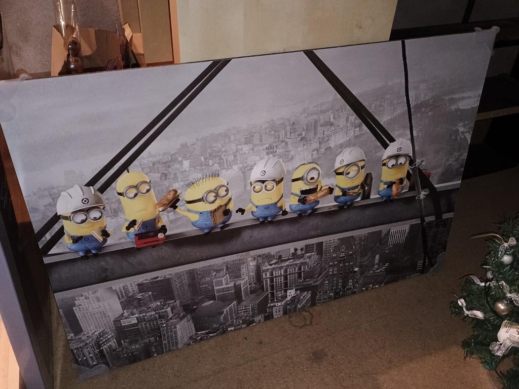 Minions schilderij, Ophalen, 50 tot 75 cm, Zo goed als nieuw, Schilderij