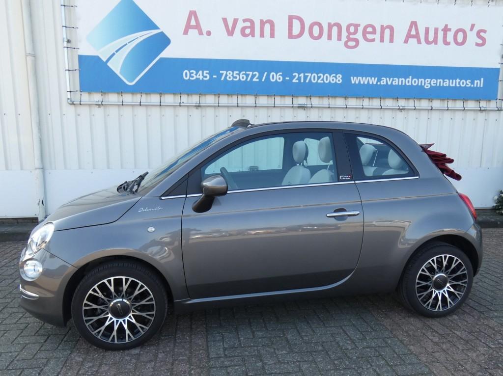 Fiat 500 1.0 HYBRID DOLCEVITA,Navi,Clima,PDC,Leer,Carplay, Gebruikt, Cabriolet, 4 stoelen, Leder