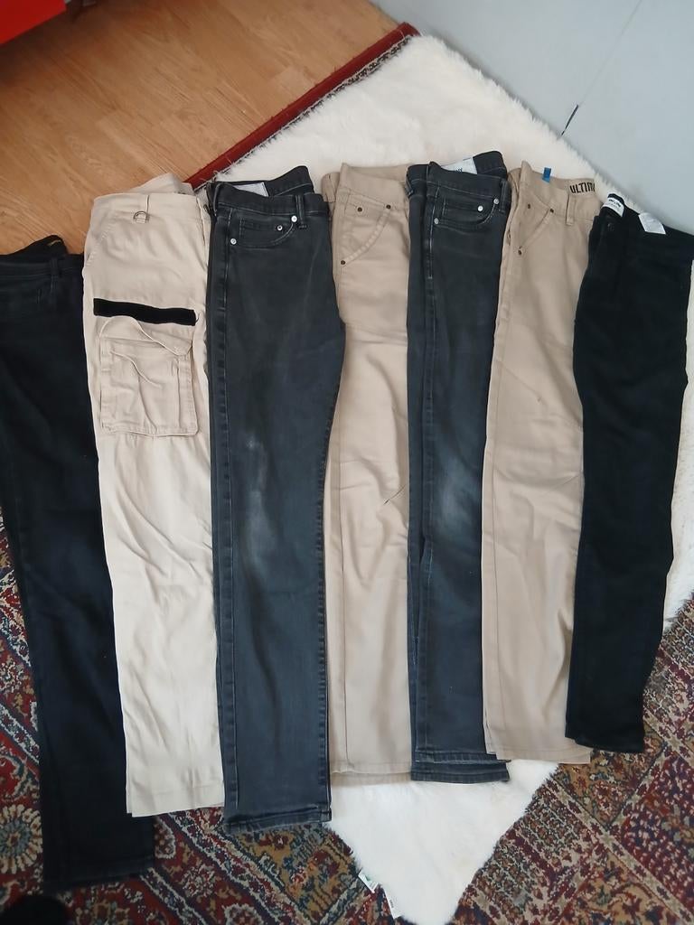 Pakket herenbroeken: jeans en cargo broeken, Kleding | Heren, Spijkerbroeken en Jeans, Overige kleuren, W32 (confectie 46) of kleiner