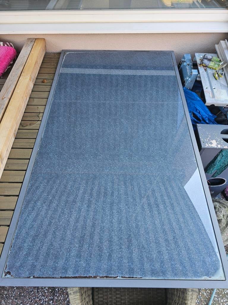 Tuintafel met aluminium frame, Ophalen, Gebruikt, Rechthoekig, Aluminium