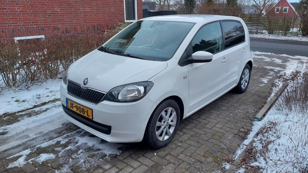 Skoda Citigo 1.0 T 44KW 5D 2016 Wit, Auto's, Voorwielaandrijving, 840 kg, 4 stoelen, Wit