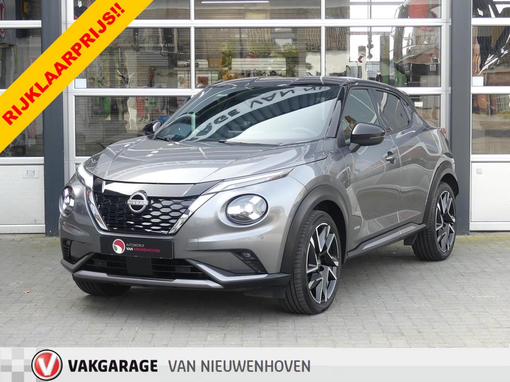 Nissan Juke 1.6 Hybrid N-Design *t/m 10de bouwjaar garantie!, Stof, Gebruikt, Hybride Elektrisch/Benzine, SUV of Terreinwagen