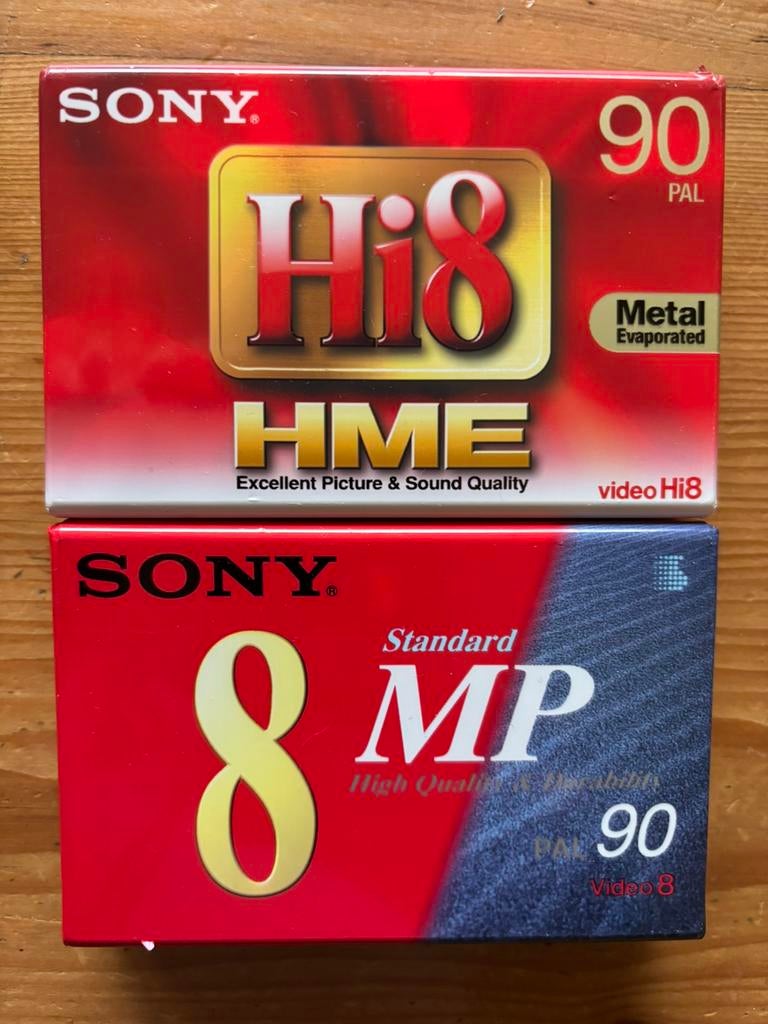 Sony video 8 cassettes 90 minuten - Nieuw, Audio, Tv en Foto, Videocamera's Analoog, Ophalen of Verzenden, Hi 8, (Video)band